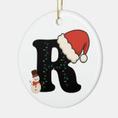 Persoonlijk Kerstalfabet R Keramisch Ornament (Links)