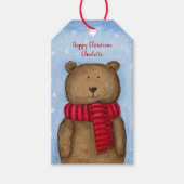 Persoonlijk kerstBeer kind Cadeaulabel (Voorkant)