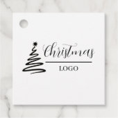 Persoonlijk Kerstcadeau Aangepaste Moderne T-Shirt Bedankjes Labels (Voorkant)
