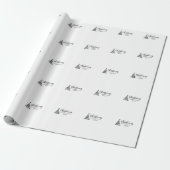 Persoonlijk Kerstcadeau Aangepaste Moderne T-Shirt Cadeaupapier (Uitgerold)