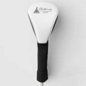 Persoonlijk Kerstcadeau Aangepaste Moderne T-Shirt Golfheadcover (Voorkant)