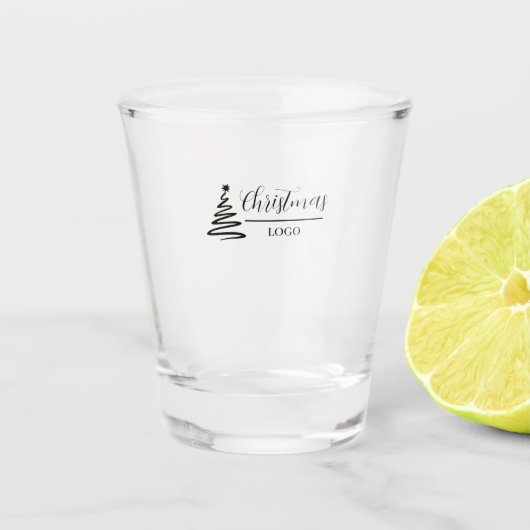 Persoonlijk Kerstcadeau Aangepaste Moderne T-Shirt Shot Glas (Voorkant)