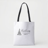Persoonlijk Kerstcadeau Aangepaste Moderne T-Shirt Tote Bag (Voorkant)