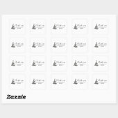 Persoonlijk Kerstcadeau Aangepaste Moderne T-Shirt Vierkante Sticker (Vel)