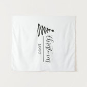 Persoonlijk Kerstcadeau Aangepaste Moderne T-Shirt Wandkleed (Voorkant (horizontaal))