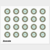 Persoonlijk kerstcadeau Kerstseizoen post Ronde Sticker (Vel)