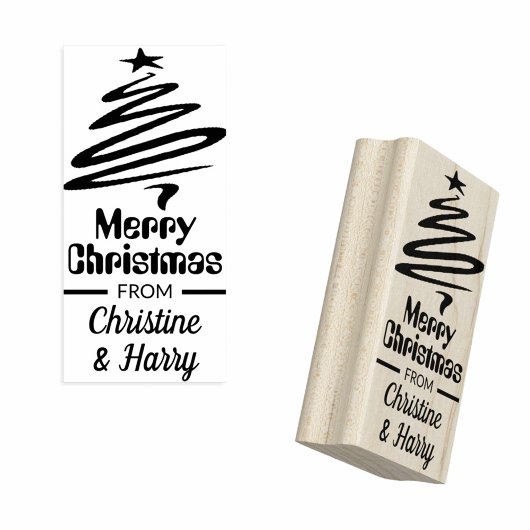 Persoonlijk kerstcadeau-Label Rubberstempel