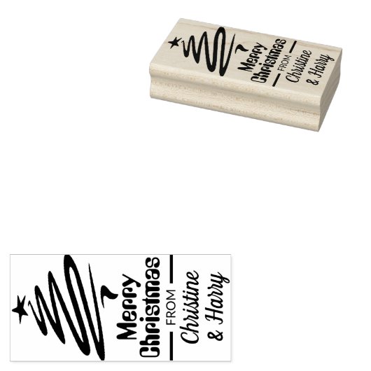 Persoonlijk kerstcadeau-Label Rubberstempel (Gestempeld)