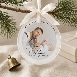 Persoonlijk kerstcadeau voor nieuwe papa's, eerste ornament