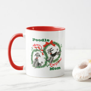 Persoonlijk kerstcadeau voor Poodle-hondeneigenaar Mok