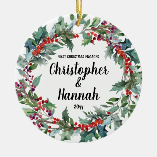 Persoonlijk Kerstcadeau voor Verliefde Paretjes di Keramisch Ornament (Voorkant)