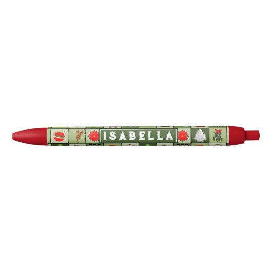 Persoonlijk kerstcadeau zwarte inkt pen (Voorkant)
