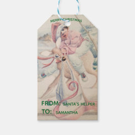Persoonlijk kerstcadeaukaartje cadeaulabel