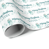 Persoonlijk kerstcadeaupapier cadeaupapier (Rol Hoek)