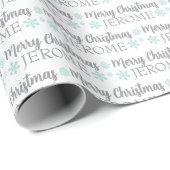 Persoonlijk kerstcadeaupapier cadeaupapier (Rol Hoek)