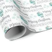 Persoonlijk kerstcadeaupapier cadeaupapier (Rol Hoek)