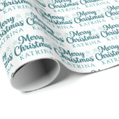 Persoonlijk kerstcadeaupapier cadeaupapier (Rol Hoek)