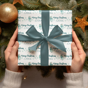 Persoonlijk kerstcadeaupapier cadeaupapier