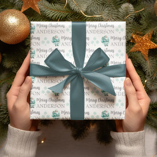 Persoonlijk kerstcadeaupapier cadeaupapier
