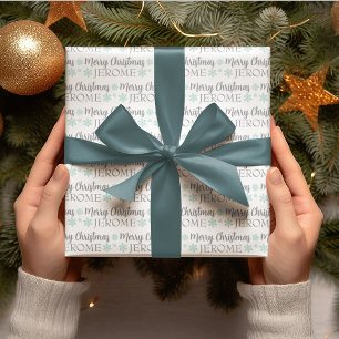 Persoonlijk kerstcadeaupapier cadeaupapier
