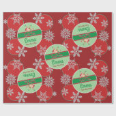 Persoonlijk kerstcadeaupapier cadeaupapier (Vlak)