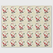 Persoonlijk kerstcadeaupapier met vismotief cadeaupapier (Vlak)