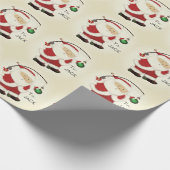 Persoonlijk kerstcadeaupapier met vismotief cadeaupapier (Hoek)