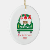 Persoonlijk kerstcadeautje met kerstcadeautjes keramisch ornament (Rechts)