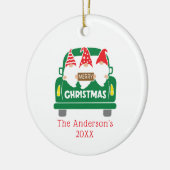 Persoonlijk kerstcadeautje met kerstcadeautjes keramisch ornament (Links)