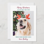 Persoonlijk kerstcadeautje Pap Pet Photo Hol Feestdagenkaart (Voorkant)