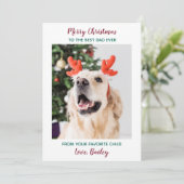 Persoonlijk kerstcadeautje Pap Pet Photo Hol Feestdagenkaart (Staand voorkant)
