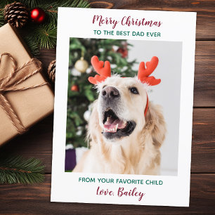 Persoonlijk kerstcadeautje Pap Pet Photo Hol Feestdagenkaart