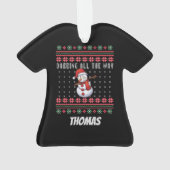 Persoonlijk kerstcadeautjeOegly Sweater Ornament (achterkant)