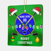 Persoonlijk, kerstcadeautjes voor Hockey-spelers Keramisch Ornament (Links)