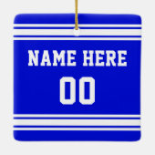 Persoonlijk, kerstcadeautjes voor Hockey-spelers Keramisch Ornament (Achterkant)
