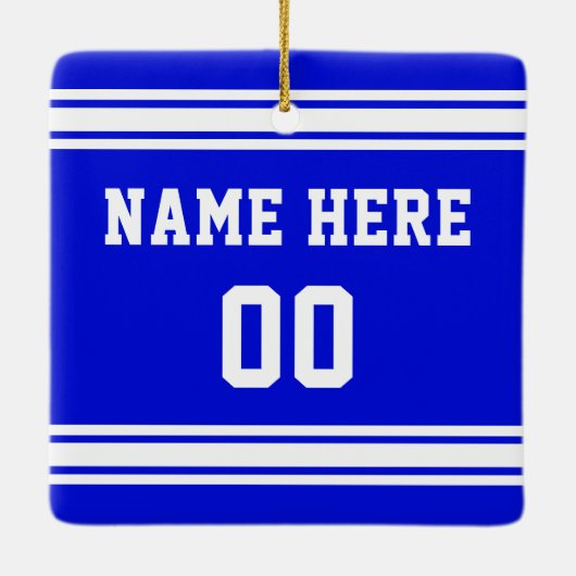 Persoonlijk, kerstcadeautjes voor Hockey-spelers Keramisch Ornament (Achterkant)