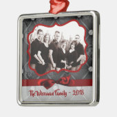 Persoonlijk kerstdiamant-Ornament Metalen Ornament (Links)