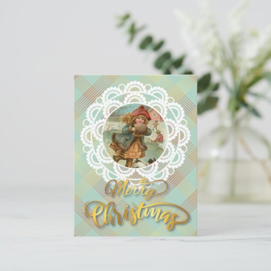 Persoonlijk kerstfeest  briefkaart (Staand voorkant)