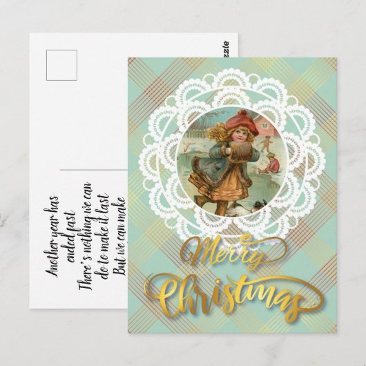 Persoonlijk kerstfeest  briefkaart (Voorkant / Achterkant)