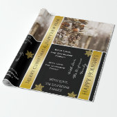 Persoonlijk kerstfeest cadeaupapier (Uitgerold)