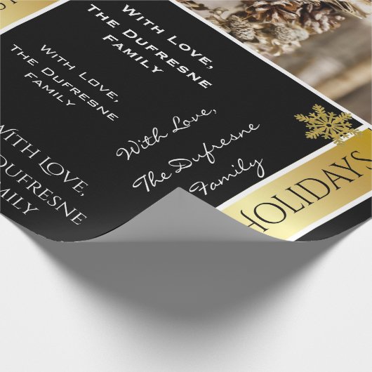 Persoonlijk kerstfeest cadeaupapier (Hoek)