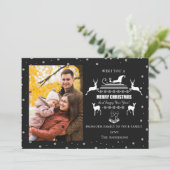 Persoonlijk kerstfeest en gelukkig nieuwjaar feestdagenkaart (Staand voorkant)