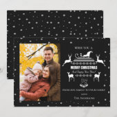 Persoonlijk kerstfeest en gelukkig nieuwjaar feestdagenkaart (Voorkant / Achterkant)