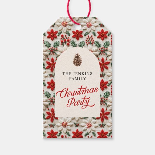 Persoonlijk kerstfeest favor cadeaulabel (Voorkant)