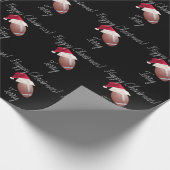 Persoonlijk kerstfeest Football  Cadeaupapier (Hoek)