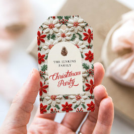 Persoonlijk kerstfeest geschenk cadeaulabel