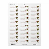 Persoonlijk kerstfeest Holly Winter Foliage Etiket (Full Sheet)