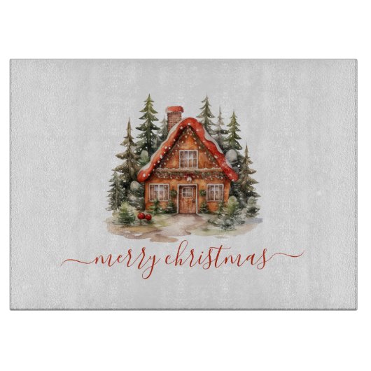 Persoonlijk kerstfeest in het ontbijt snijplank (Voorkant)