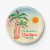 Persoonlijk kerstfeest in juli Bord papier (Voorkant)