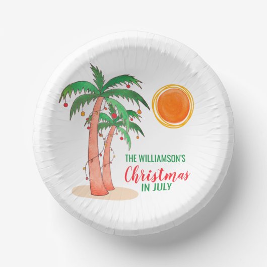 Persoonlijk kerstfeest in juli-hoofdartikel papieren kommen (Voorkant)